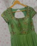 Hand embroidered Anarkali with dupatta/anarkali suit set/green anarkali with dupatta/pista green kurta with dupatta/green anarkali dress usa