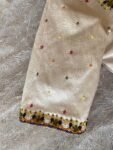 Cream Silk Hand Embroidered Blouse: Zardosi Maggam Work