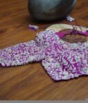 pure silk hand embroidery bridal blouse/maggam blouse/pink bridal work blouse/pink hand embroidered blouse/heavy embroidery wedding blouse