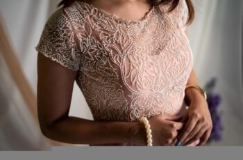 Hand Embroidered Anarkali Suit: Pink Indian Dress with Dupatta
