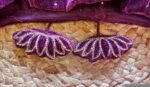 Magenta Velvet Saree Blouse: Hand Embroidered Zardosi Maggam Work