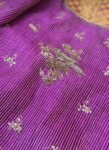 Magenta Pink Silk Blouse: Hand Embroidered Zardosi Maggam Work