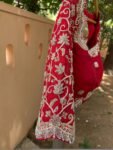 Red Silk Saree Blouse: Hand Embroidered Zardosi Bridal Top