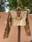 Hand-Painted Kalamkari Silk Blouse: Embroidered Maggam Work