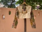 Hand-Painted Kalamkari Silk Blouse: Embroidered Maggam Work