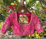 Hand Embroidered Silk Bridal Blouse: Zardosi Wedding Crop Top