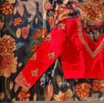 Red Silk Zardosi Embroidered Saree Blouse: Full Sleeve Maggam Work,red maggam blouse,full sleeve blouse,plus size blouse, hand work blouse,