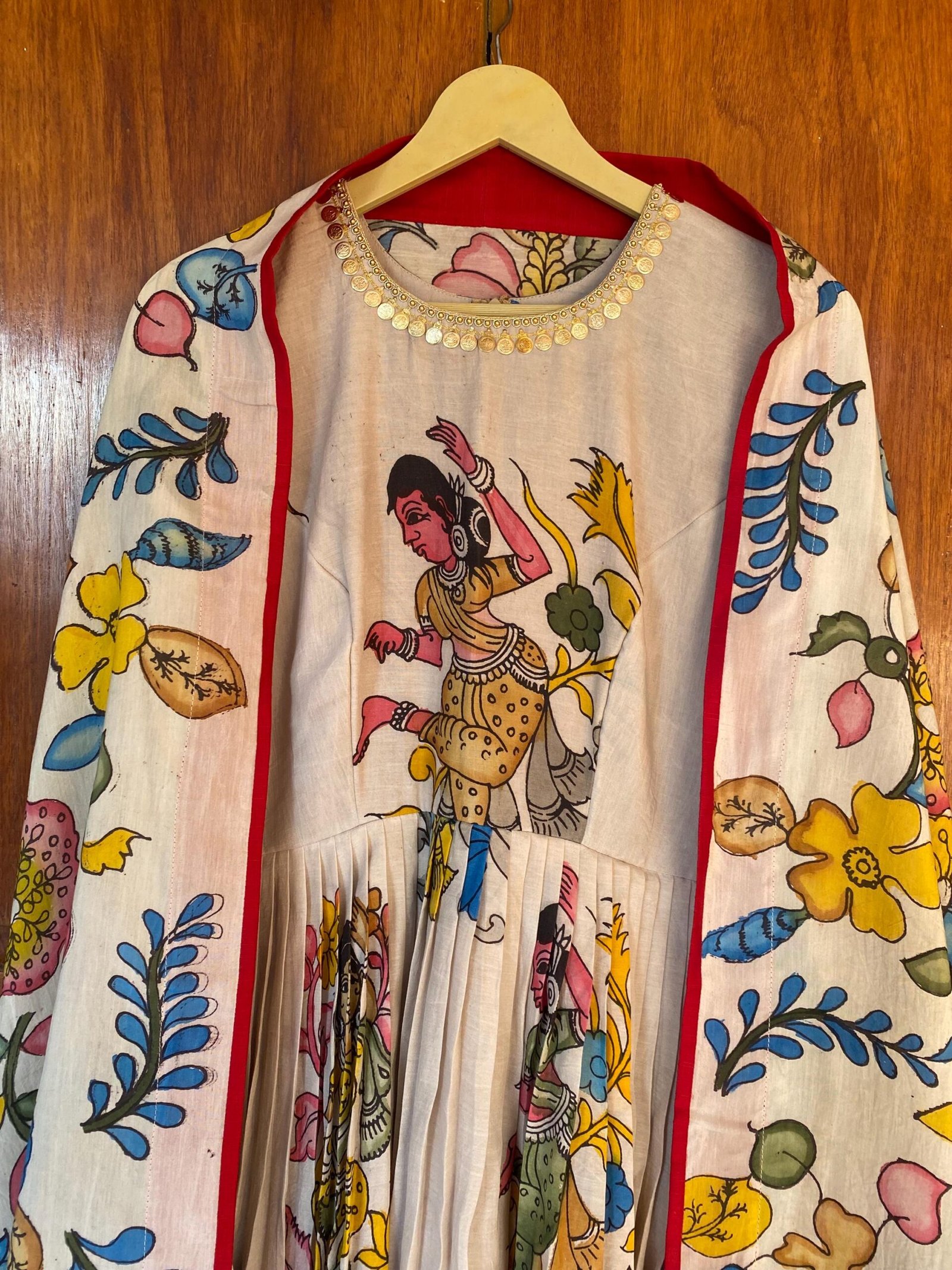 kalamkari anarkali dupatta/anarkali suit set/anarkali kurta dupatta/Indian dresses/anarkali dress with Kalamkari’s dupatta/kalamkari dress