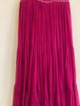 Hand Embroidered Plum Georgette Anarkali Dress: Sleeveless Indian Suit Set