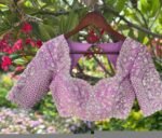 Lavender Silk Bridal Blouse: Hand Embroidered Zardosi Maggam Work