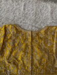 Mustard Yellow Silk Hand Embroidered Blouse: Zardosi Bridal Blouse