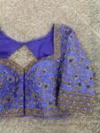 Lavender Silk Bridal Blouse: Hand Embroidered Zardosi Maggam Work