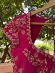 Pink Embroidered Lehenga Choli Set: Silk Crop Top Skirt, Wedding Party Wear,Lehenga crop top set,blue lehenga,party wear lehenga,Indian outf