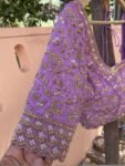 Lavender Silk Bridal Blouse: Hand Embroidered Zardosi Maggam Work,bridal blouses,wedding blouses,heavy handwork blouse,lavender saree blouse