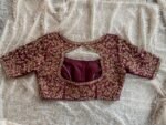 Hand Embroidered Zardosi Silk Blouse: Maroon Red Bridal Maggam Work