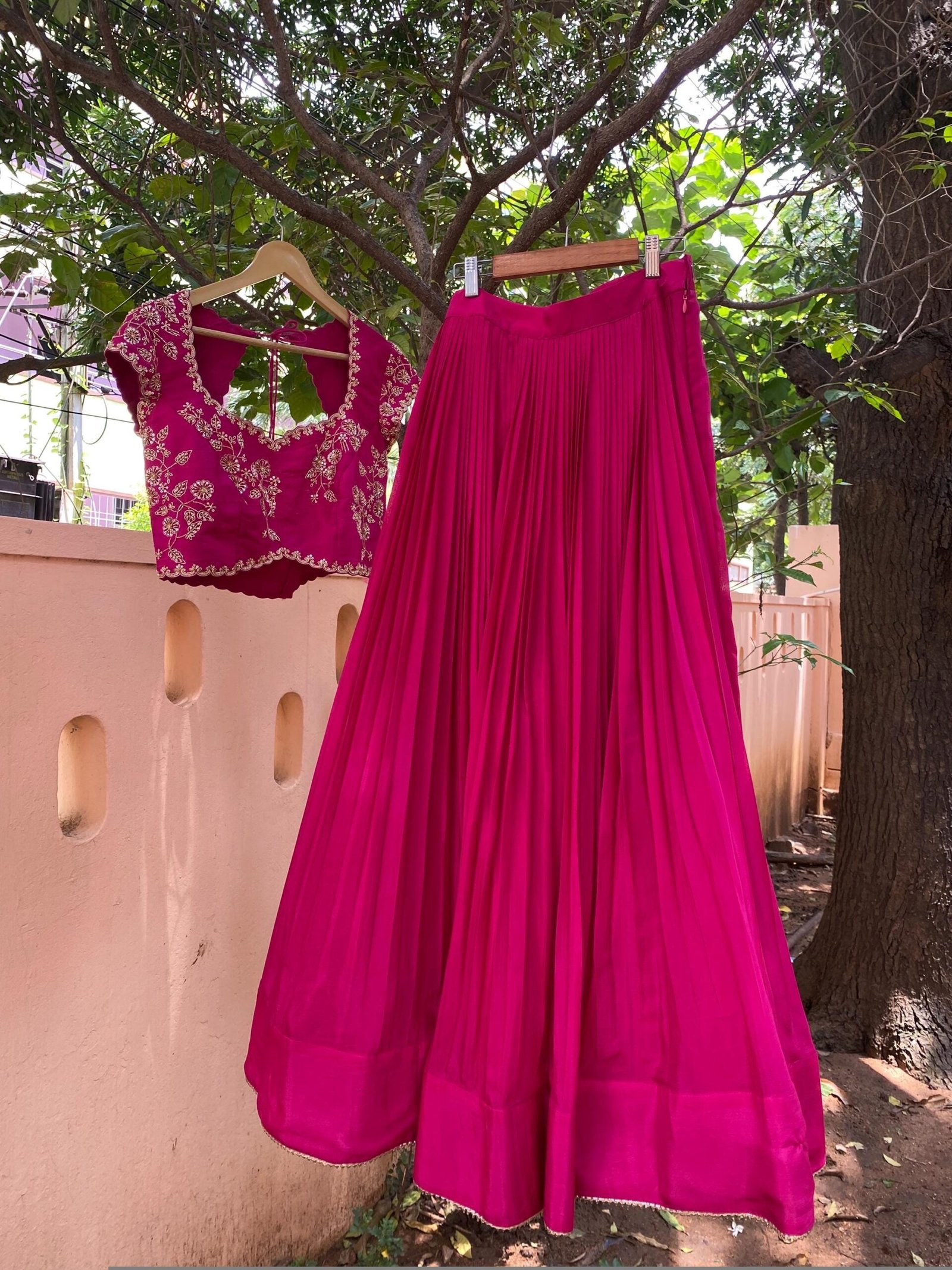 Pink Embroidered Lehenga Choli Set: Silk Crop Top Skirt, Wedding Party Wear,Lehenga crop top set,blue lehenga,party wear lehenga,Indian outf