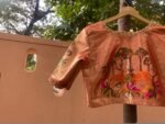 pure silk hand embroidery blouse/elbow sleeve maggam blouse/paithani zardosi blouse/hand embroidered blouse/red Paithani ready made blouse