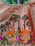 pure silk hand embroidery blouse/elbow sleeve maggam blouse/paithani zardosi blouse/hand embroidered blouse/red Paithani ready made blouse