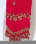 Pink Hand Embroidered Zardosi Silk Blouse: Maggam Work, Full Sleeve, pink maggam work blouse,full sleeve saree blouse , saree blouses usa