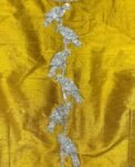 Hand Embroidered Zardosi Silk Blouse: Mustard Yellow Saree Top,handwork saree blouse , pure silk hand work blouse, mix and match blouses usa