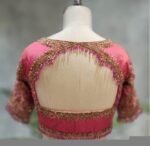 Hand Embroidered Silk Bridal Blouse: Zardosi Wedding Crop Top