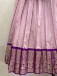 Handloom Kanjeevaram Silk Lehenga Set: Embroidered Peplum Top, Indian Wedding Dress