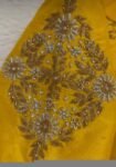 pure silk hand embroidery blouse / saree maggam yellow blouse /yellow blouse/ hand embroidered blouse / ready made blouse zardosi/voggish