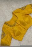 pure silk hand embroidery blouse / saree maggam yellow blouse /yellow blouse/ hand embroidered blouse / ready made blouse zardosi/voggish