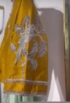 Hand Embroidered Zardosi Silk Blouse: Mustard Yellow Saree Top,handwork saree blouse , pure silk hand work blouse, mix and match blouses usa