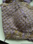 pure silk hand embroidery blouse/lavend heavy maggam blouse/lavender zardosi blouse/wedding hand embroidered blouse/bridal ready made blouse
