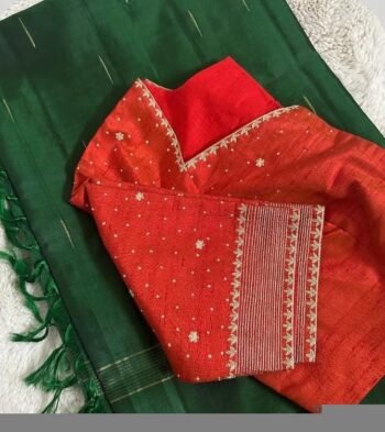 pure silk hand embroidery blouse/saree maggam blouse/red zardosi blouse/red hand embroidered moderblouse/red ready made blouse zardosi