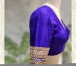 Hand Embroidered Purple Silk Blouse: Zardosi Maggam Work,purple saree blouse,handwork blouses, mix and match blouses,plus size blouses usa