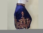 Navy blue silk hand embroidery blouse/saree maggam blue blouse/blue saree blouse/hand embroidered blouse/royalblue ready made blouse zardosi