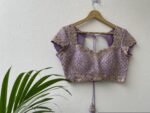 pure silk hand embroidery blouse/lavend heavy maggam blouse/lavender zardosi blouse/wedding hand embroidered blouse/bridal ready made blouse
