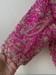 pure silk hand embroidery bridal blouse/pink maggam blouse/bridal zardosi blouse/wedding hand embroidered blouse/pinheavy embroidery blouse