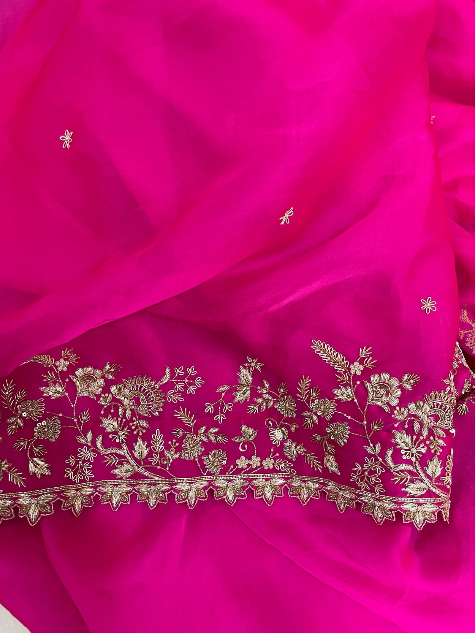 Pink Organza Silk Saree:Hand Embroidered Blouse, Indian Wedding Bridal Saree,luxury wedding saree,pure silk saree,cocktail saree,red sari us