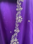 Purp pure Silk Saree:Hand Embroidered Blouse, Indian Wedding Bridal Saree,luxury wedding saree,pure silk purple saree,cocktail saree USA