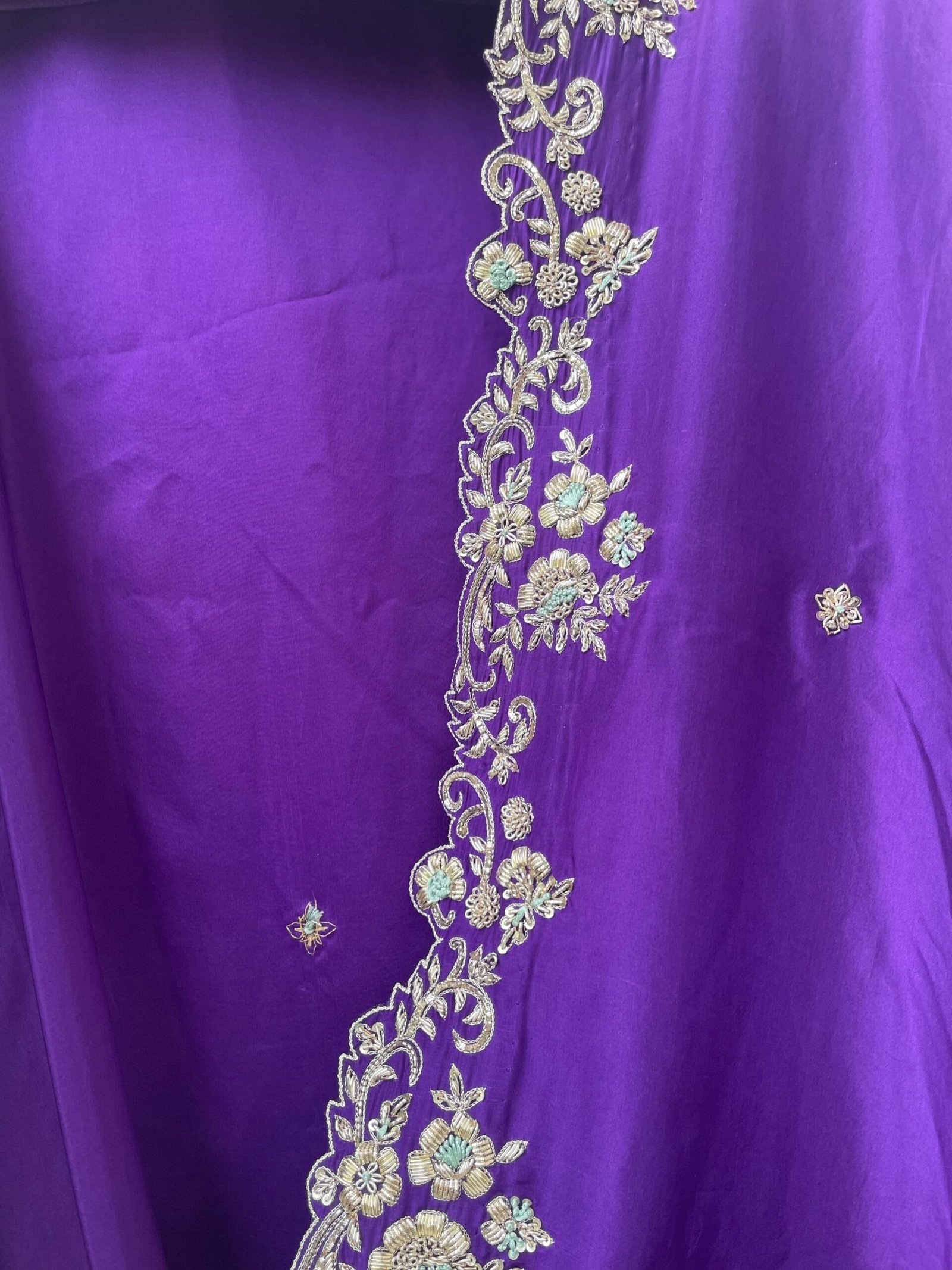Purp pure Silk Saree:Hand Embroidered Blouse, Indian Wedding Bridal Saree,luxury wedding saree,pure silk purple saree,cocktail saree USA
