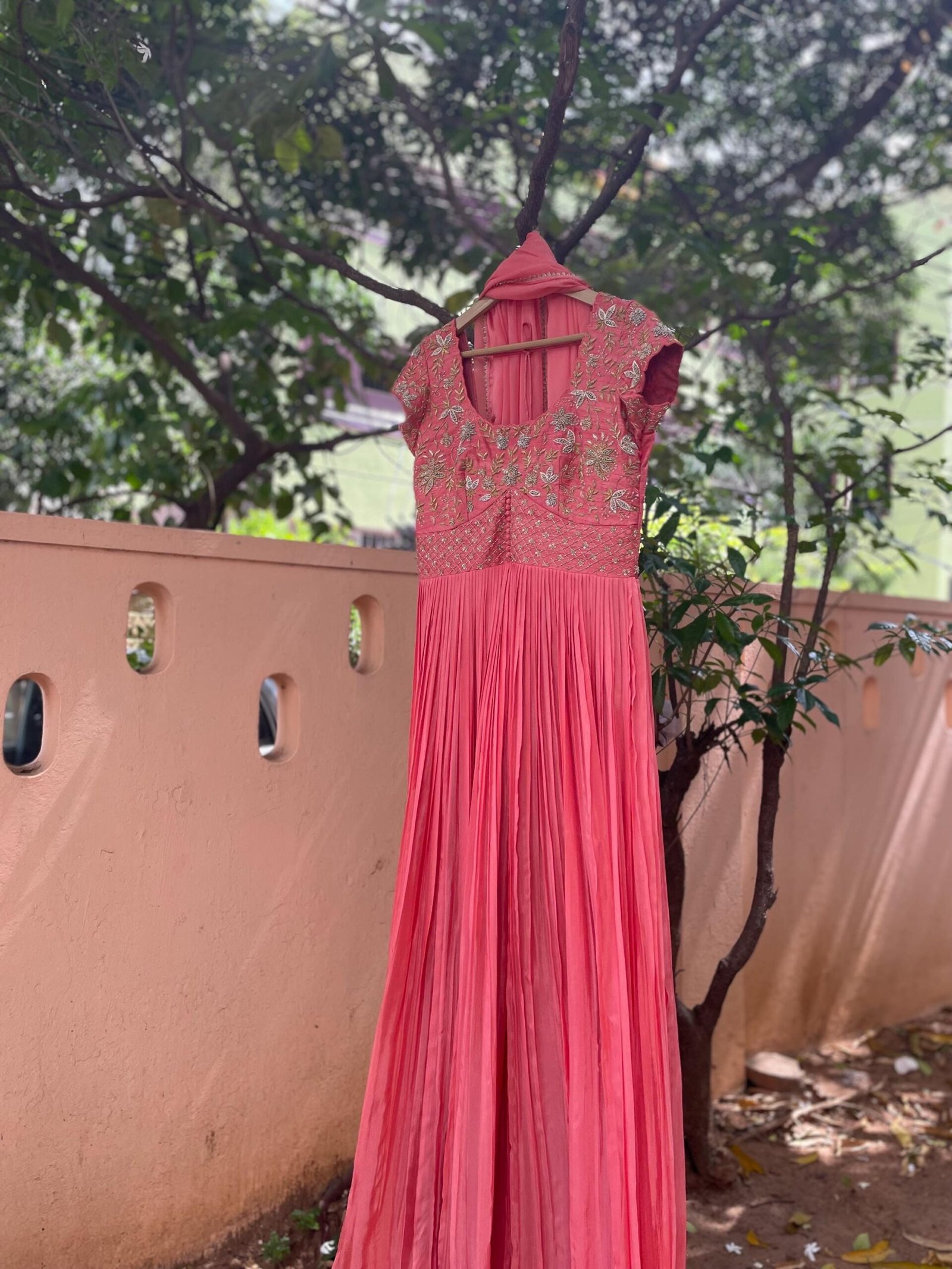 Peach Anarkali suit usa/anarkali kurta elbow sleeve/peach short sleeve anarkali/peach dress anarkali/Indian dresses/peac anarkali suit set