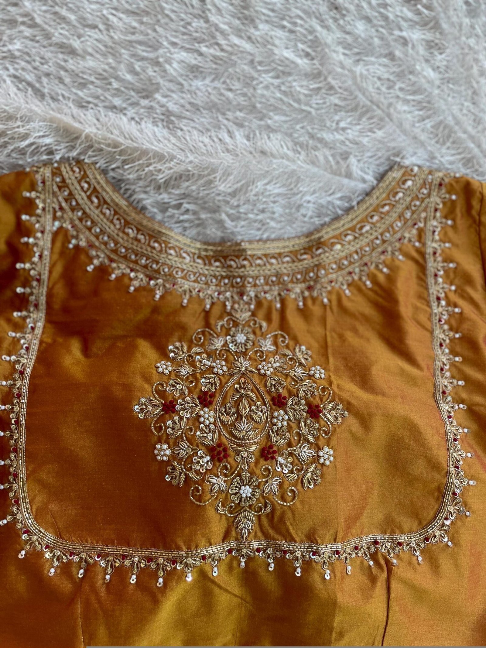 Pure Silk Saree Blouse: Golden Zardosi Hand Embroidery, Elbow Sleeve blouse,mix and match blouse,plus size blouses,mustard yellow blouse usa