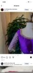 pure silk hand embroidery blouse/modern saree maggam blouse/purple zardosi blouse/wedding hand embroidered blouse/bridal ready made blouse