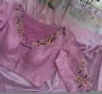 Pure silk hand embroidery blouse/saree maggam light pink blouse /pink saree blouse/ hand embroidered blouse / pink ready made blouse zardosi