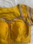 pure silk hand embroidery blouse/saree maggam yellow blouse/yellow blouse/heavy hand embroidered blouse/ready made blouse zardosi/voggish us