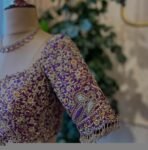 pure silk hand embroidery bridal blouse/ maggam blouse/purple bridal zardosi blouse/hand embroidered blouse/heavy embroidery wedding blouse