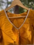 Hand Embroidered Zardosi Silk Blouse: Mustard Yellow Saree Top,handwork saree blouse , pure silk hand work blouse, mix and match blouses usa