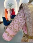 Hand Embroidered Silk Blouse: Light Pink Zardosi Maggam Work,pink Maggam blouse,mix and match blouse,plus size blouses,handwork blouse usa