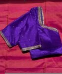 pure silk hand embroidery blouse/ saree maggam blouse/purple zardosi blouse usa/hand embroidered moderblouse/ ready made blouse zardosi usa