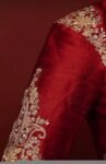 pure silk hand embroidery blouse/saree maggam blouse/maroon red raw silk zardosi blouse/hand embroidered blouse/ready made blouse zardosi/