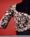 pure silk hand embroidery bridal blouse/ maggam blouse/black heavy embroideryblouse/ hand embroidered blouse/heavy embroidery wedding blouse
