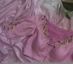 Pure silk hand embroidery blouse/saree maggam light pink blouse /pink saree blouse/ hand embroidered blouse / pink ready made blouse zardosi